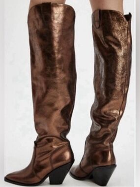 BNIB Free People Triple Crown over the knee slouch boots sz 7.5